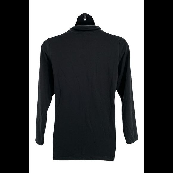 Cuddl Duds Lightweight Comfort Blazer with Patch Pockets Black - Regular - Picture 2 of 3